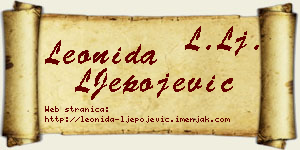 Leonida LJepojević vizit kartica